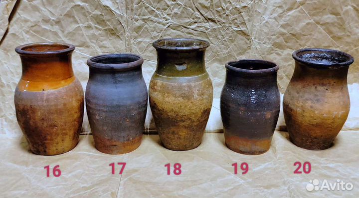 Крынка старинная глиняная