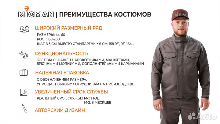 Костюм сварщика М-1 - M-2 Мигман легкий, Доставка