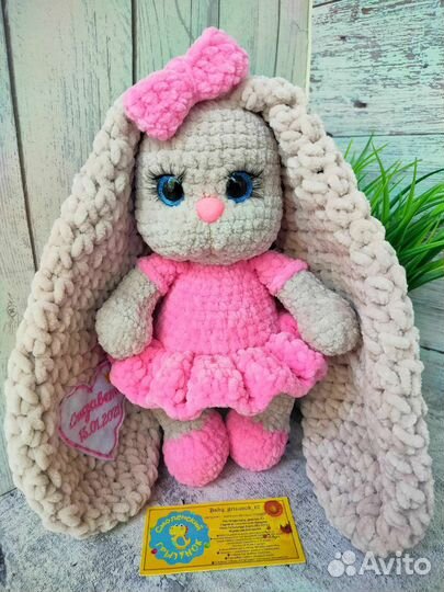 Зайка с зефирными ушками