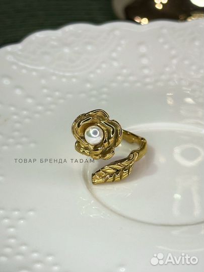 Кольцо цветок