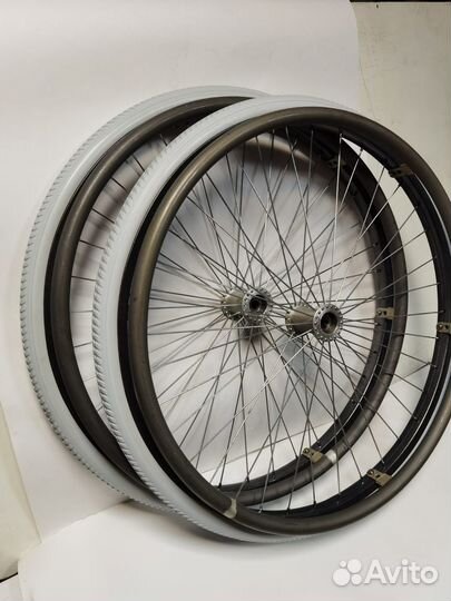 Колесо 24х1,3/8 дюйма литое для инв коляски (пара)