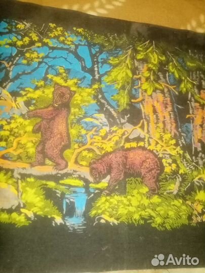 Коврик на стену Мишки на севере