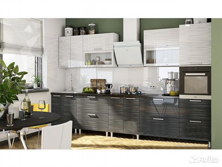 Кухня Титан тумба 3Р1 корпус белый фасад 3 Р1 тит