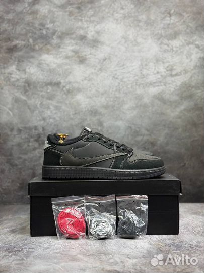 Кроссовки AIR Jordan 1 low travis scott black