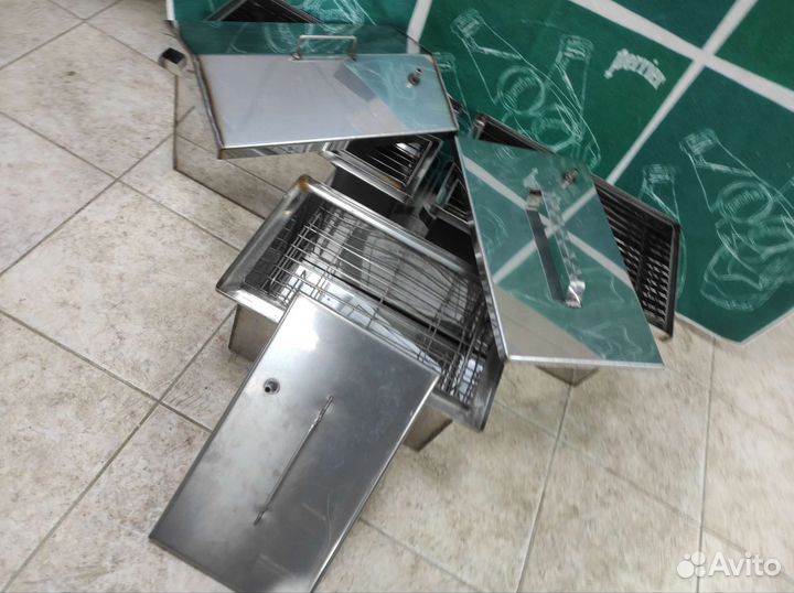 Из нержавейки коптильня горячего копчения