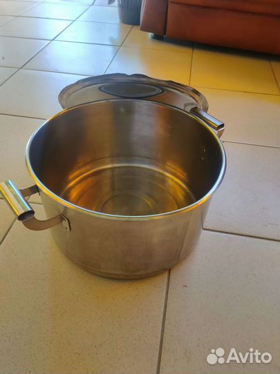 Кастрюля из нержавейки 25 литров прочная