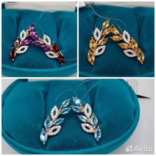 Золотые серьги каффы 585 пробы