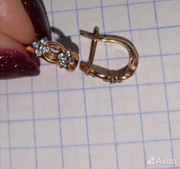 Детские золотые серьги