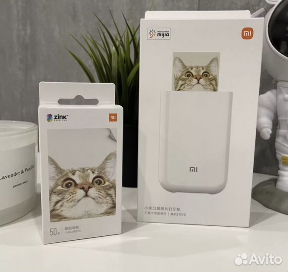 Портативный фотопринтер xiaomi новый + фотобумага