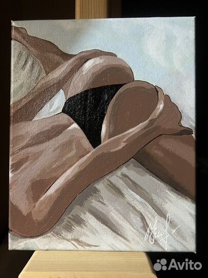 Картина акрил эротика Шпагат