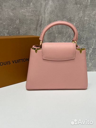 Сумка женская louis vuitton розовая кожаная люкс