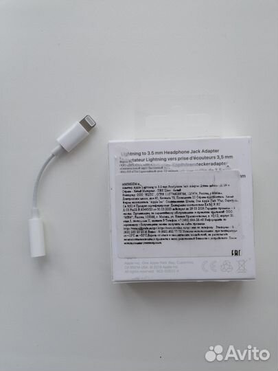 Переходник оригинал iPod iPhone iPad Apple 3.5mm