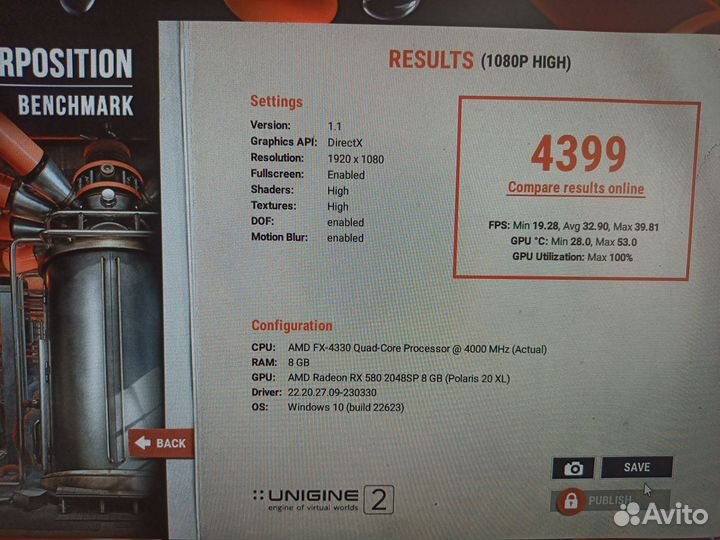 Видеокарта rx 580 8gb asus 2048sp