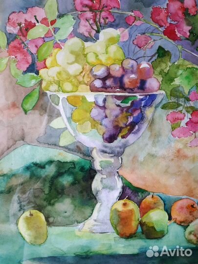 Картина натюрморт акварелью
