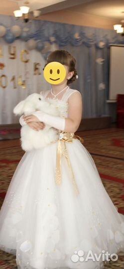 Нарядное платье на девочку+кринолин+перчатки