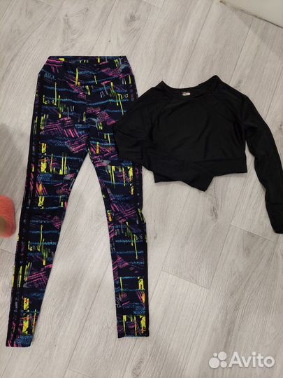 Спортивные лосины и топ женские 42 или на девочку