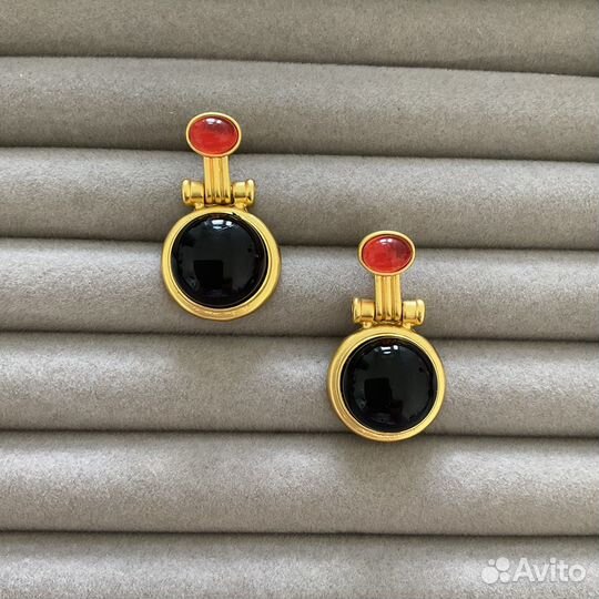 Серьги стильные современный винтаж