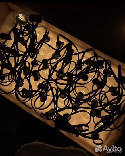 Гирлянда уличная ретро лофт эдисон 25 лампочек