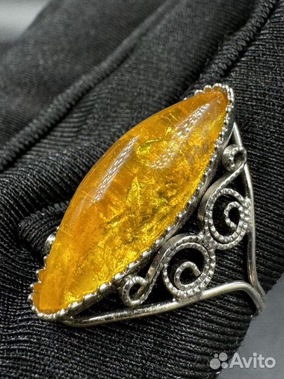 Кольцо старинное советское СССР с камнем