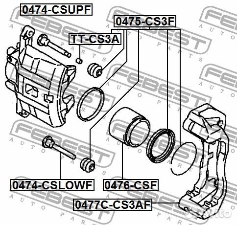 Поршень суппорта тормозного переднего