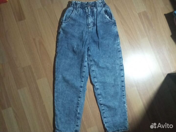 Джинсы утепленные 140