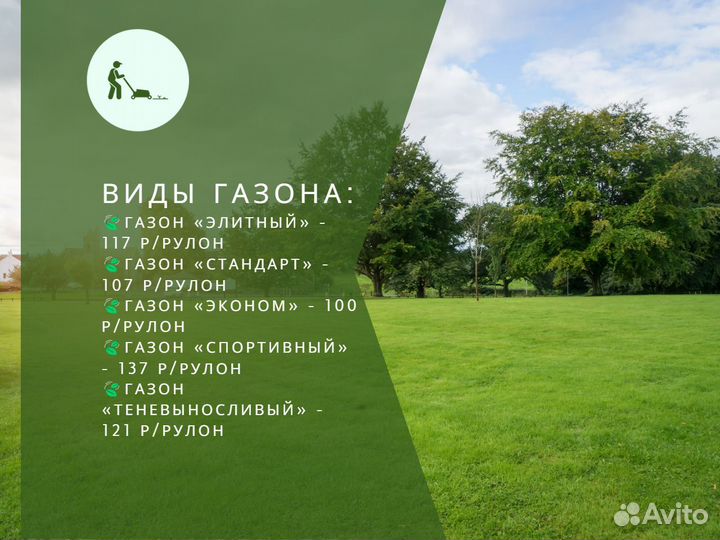 Продажа рулонного газона под ключ