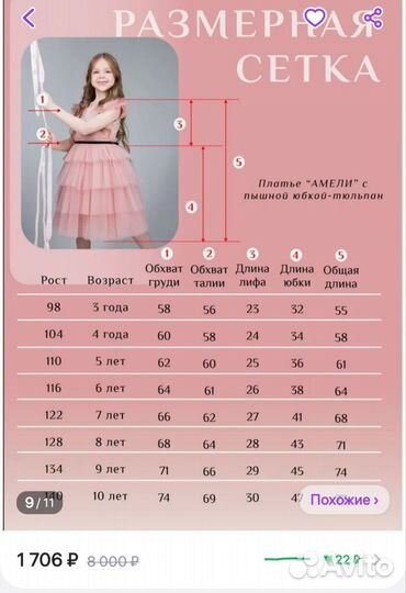 Нарядное платье