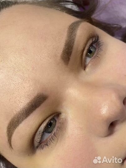 Пудровые брови, татуаж губ, татуаж век, перманент