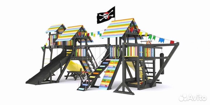 Новые качели, детская площадка Савушка 9 (Black)