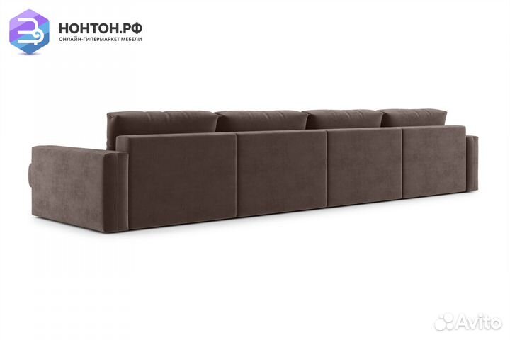 Диван п-образный тик-так Монарх М2О2 коричневый