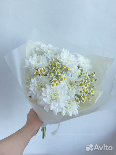 Букет комплимент хризантемы ромашки