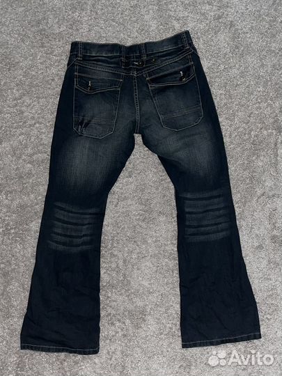 Flared archive distressed true religion type jeans