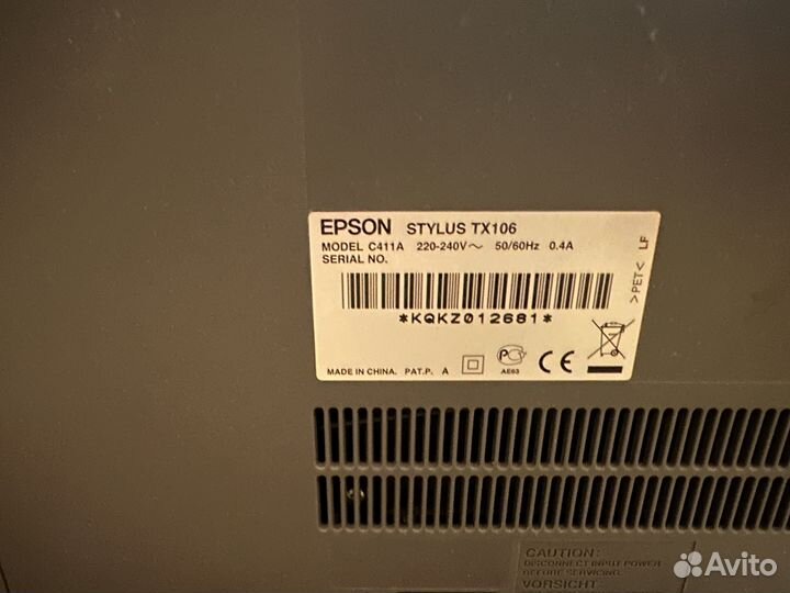 Принтер epson Stylus TX106
