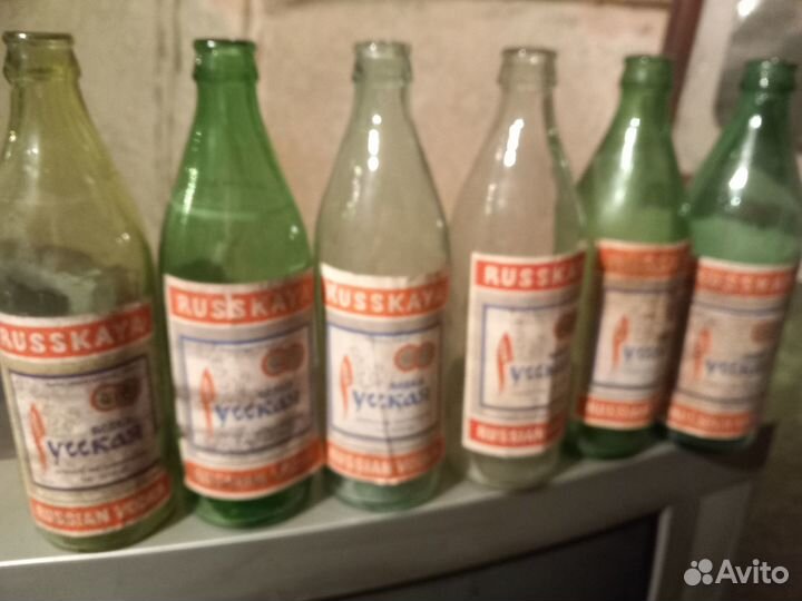 Водочные бутылки СССР пузатые
