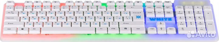 Клавиатура проводная Defender White