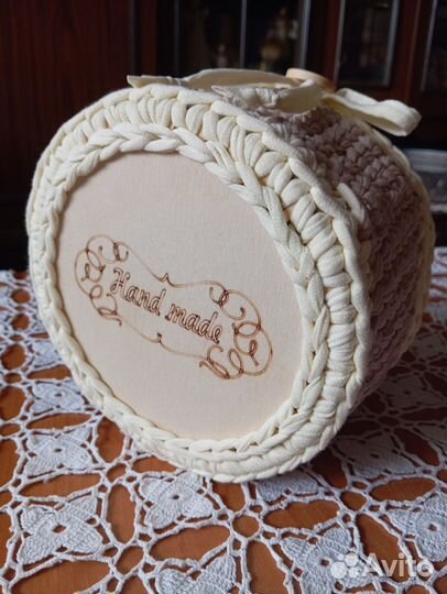 Корзина для хранения вязаная