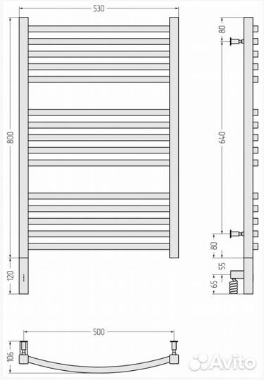 Сунержа Аркус 3.0 800х500 мэм левый Сатин