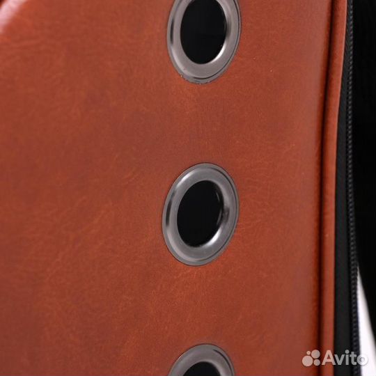 Рюкзак для переноски кошек и собак 'Элеганс', с окном, 32 х 18 х 37 см, коричневый