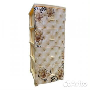 Комод рп-421 4 секции декор Барокко слон. кость