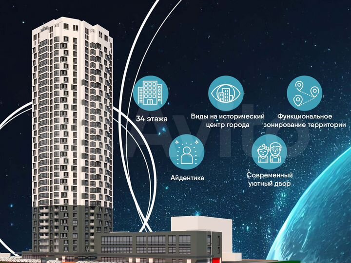 Квартира-студия, 28,1 м², 11/34 эт.