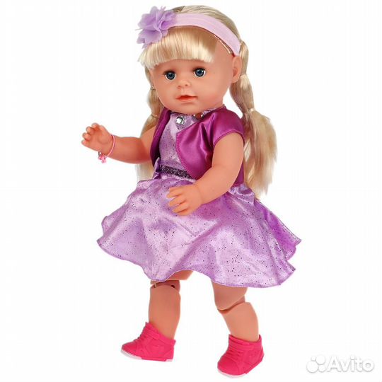 Кукла Танюша 45 см в платье, пьет, писает, плачет