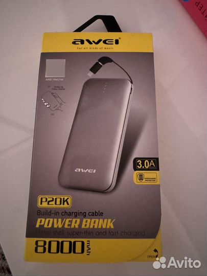 Powerbank новый 8000