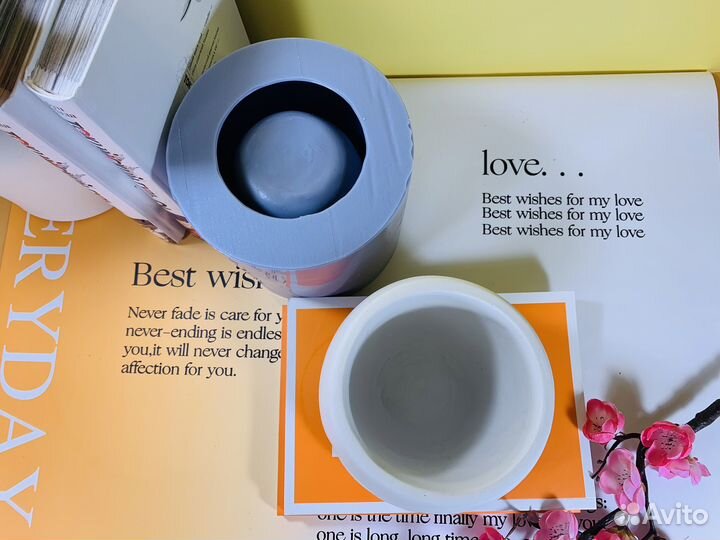 Силиконовая форма Кашпо горшок Спящий муар