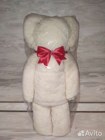 Махровое подарочное полотенце Мишка