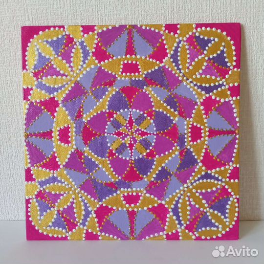 Картина акрилом на холсте абстракция