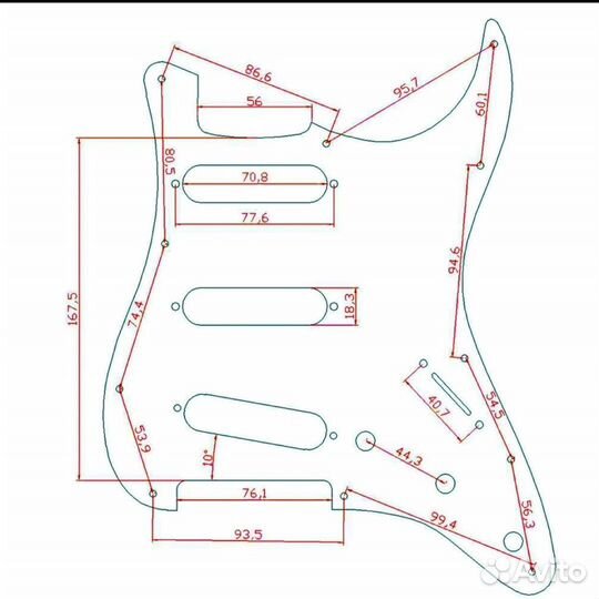 Пикгард для fender stratocaster