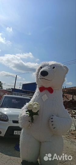 Ростовая кукла. Белый медведь Умка. Аниматор