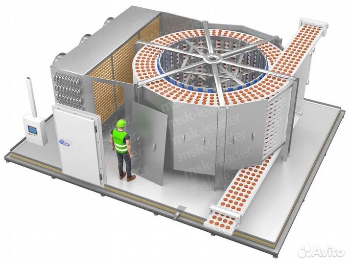 Спиральная шоковая заморозка от 300 кг/ч