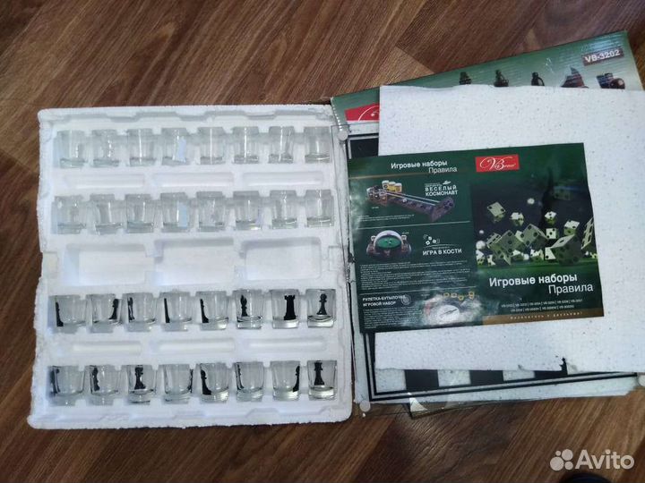 Набор стопок для игры в шахматы подарки