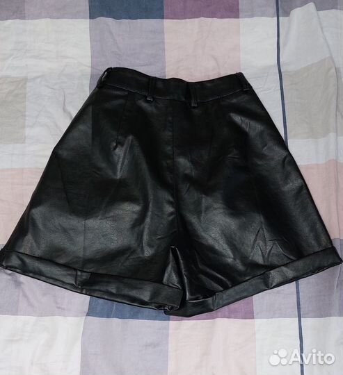 Шорты женские кожаные